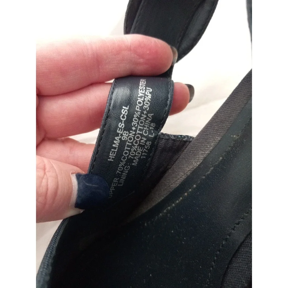 Ralph Lauren Penelopie Slingback Wedge NauticalSandals Espadrille Navy Blue NWOB
